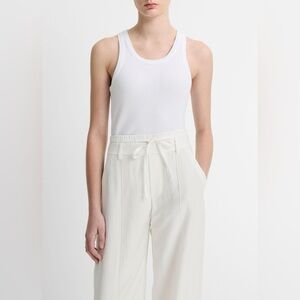 Vince White Muscle Tee with Sleeveless Design